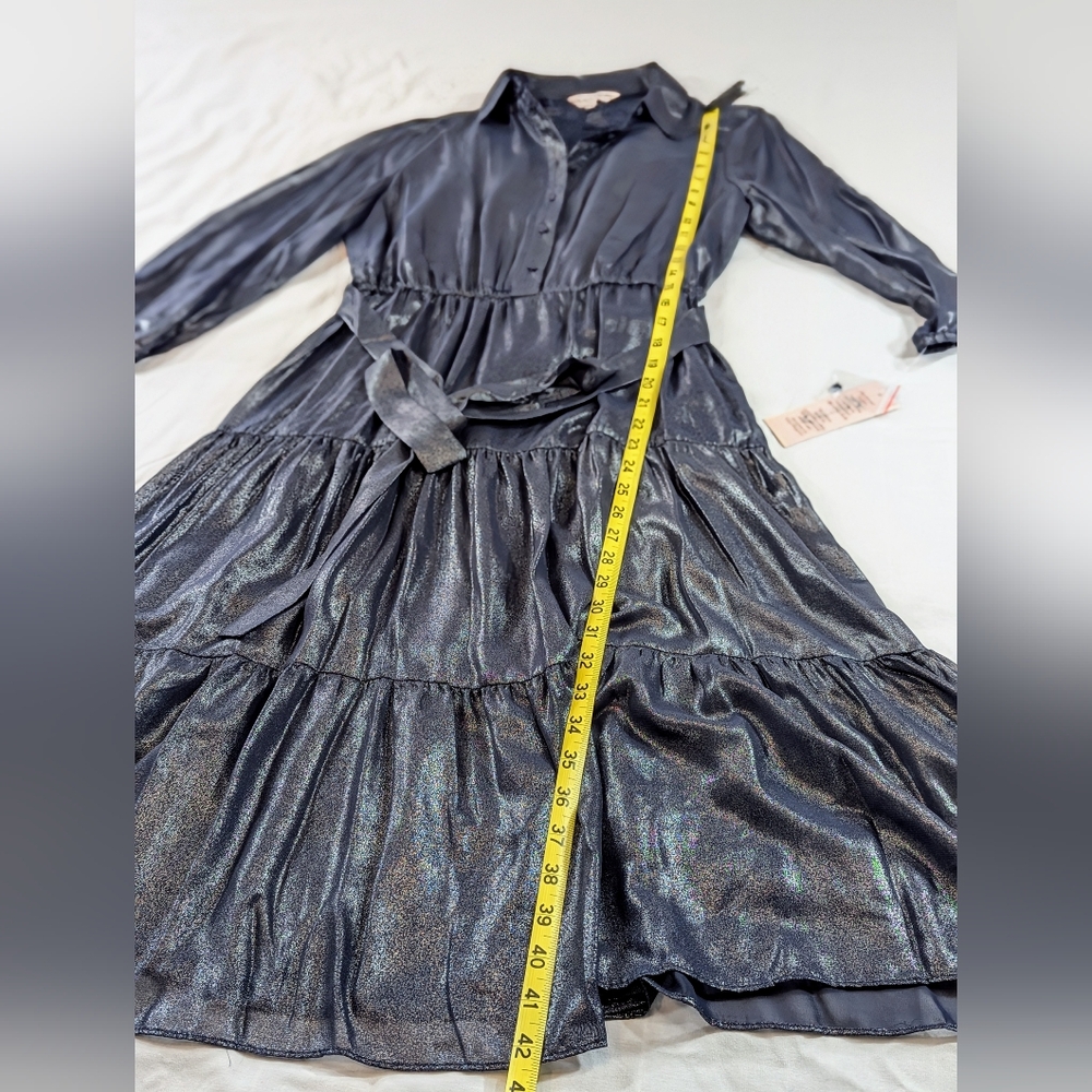 🆕 Nanette Lepore Sheer Metallic Dress (8) - Picture 11 of 16
